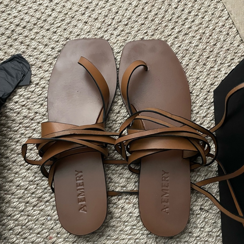 Women’s Strappy Ankle-Tie Sandals - Tan - Picture 2 of 7